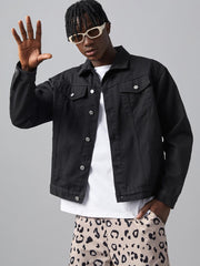 Mens Denim Long Sleeve Button Down Jacket