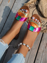 Cross Strap Flat Slides