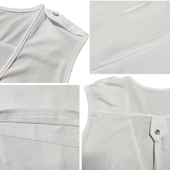 Sleevelesss V Neck Solid Wide Leg Jumpsuit