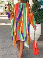 Long Sleeve Striped Bodycon Midi Dress