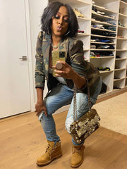 Long Sleeves Camouflage Print Jacket