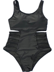 Plus Size One Piece Hollow Out Swimsuit