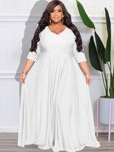 Bracelet Sleeve V Neck Bodycon Maxi Dress