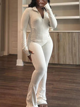 Two Pieces Sporty Fitted  Flare Pants Set