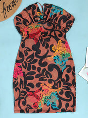 Spaghetti Strap Floral Print Bodycon Mini Dress