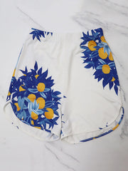 Two Piece Long Sleeve Floral Shorts Sets