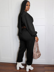 Two Piece Crop Top Sports Pants