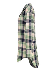 Long Sleeve Plaid Print Mini Dress Blouse