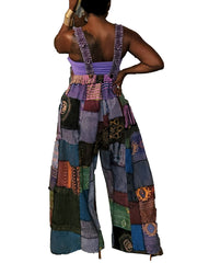 Sleeveless Plaid Print Overalls Jumpsuit