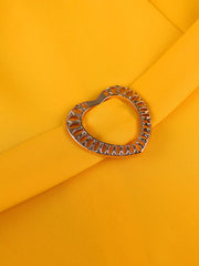 Bow Tie Sheer Lantern Sleeve Party A-Line Dress