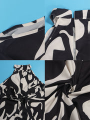 Sleeveless Printed Back-Zip Wide-Leg Jumpsuit