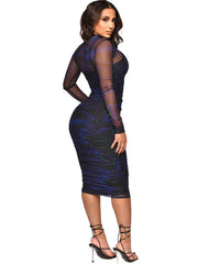 Mesh Cover Up Spaghetti Strap Midi Dress