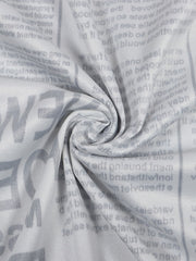 Long Sleeve Letter Print Bodycon Shirts