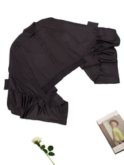 Irregular Loose Batwing Sleeve Silky Button-Up Blouse