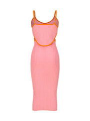 Knit Sleeveless Backless Midi Dress