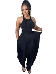 Two Piece Backless Crop Top Bloomers