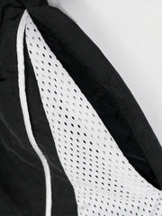 Sporty Patchwork Top Shorts Set