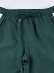 Patchwork Crop Top & High Waist Two-Piece Set