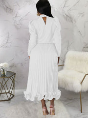 Two Piece Crop Top Pleated Maxi Skirts