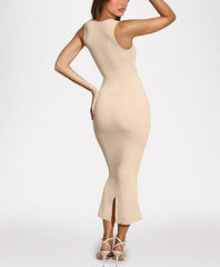 Sleeveless Square Neck Bodycon Dress