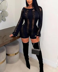 Hollow Out Backless Off Shoulder Romper