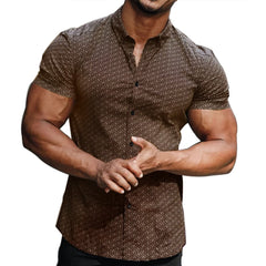 Mens Printed Short Sleeve Shirt