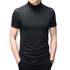 Mens Short Sleeve Turtleneck Tops