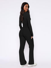 Two Piecewo Long Sleeve Tops Straight Leg Pants