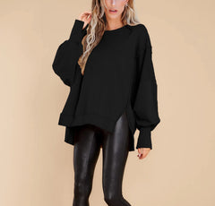 Crew Neck Long Sleeve Pullover Top