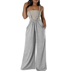 Sleeveless Adjustable Strap Baggy Wide Leg Overalls