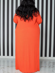 Two Piece Plus Size Solid Color Tube Dress Cardigan Set