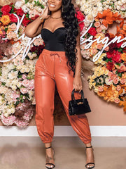 Drawstring Elastic Waist Sweatpants