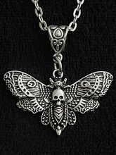Halloween Moth Skull Pendant Necklaces