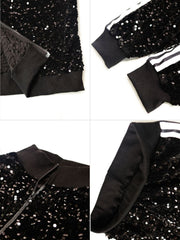 Two-Piece Sequin Jacket Pants Set Tracksuits