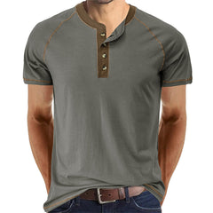 Mens Short Sleeve Henley Shirt