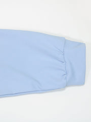 Two Piece Hoodie Crop Top Skirt Set