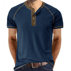 Mens Short Sleeve Henley Shirt