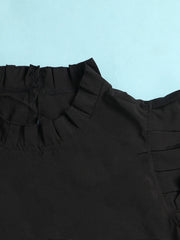 Sleeveless Ruffle Leopard Patchwork Maxi Dress