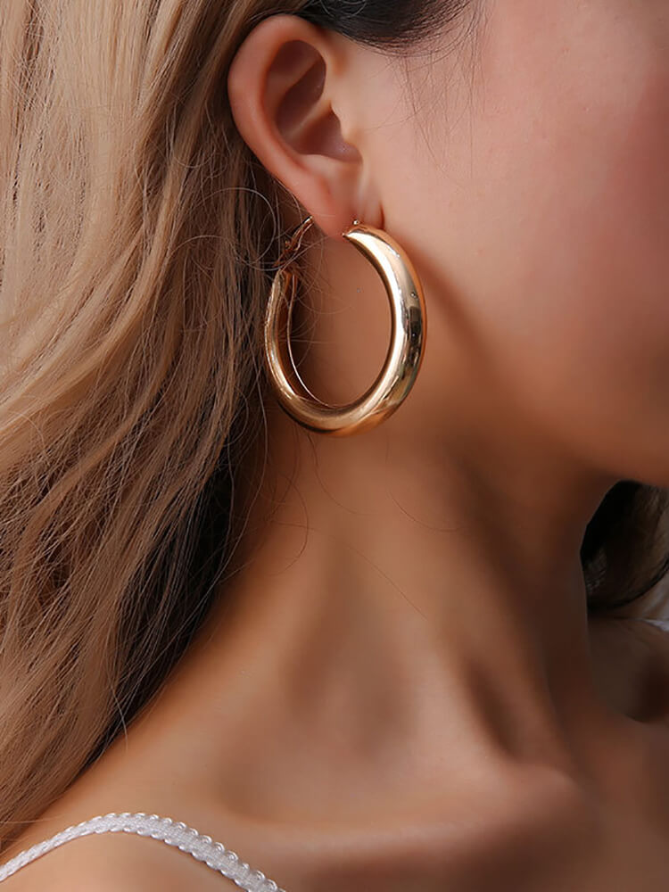Minimalist Geometric Circle Earings