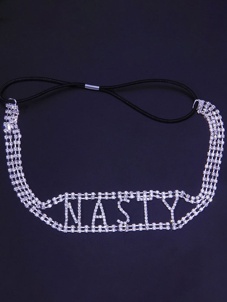Fashion Letter Rhinestones Headdress