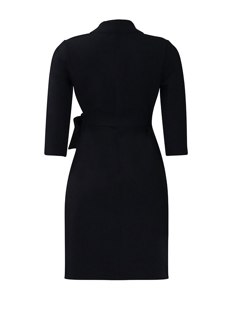 Tie Waist Pleated Midi Dress