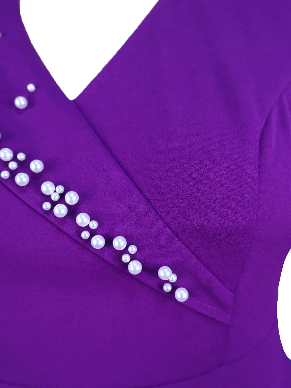 Plus Size Ruffle Bead Midi Dress