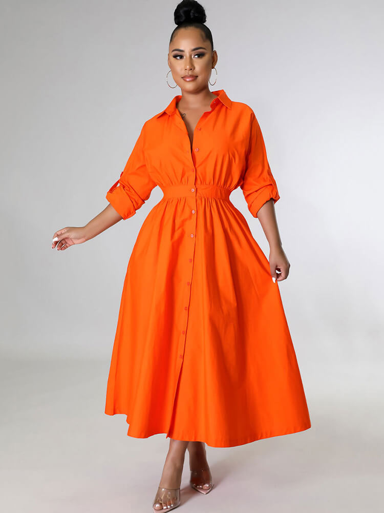 Long Sleeve Solid Color Bodycon Maxi Dress