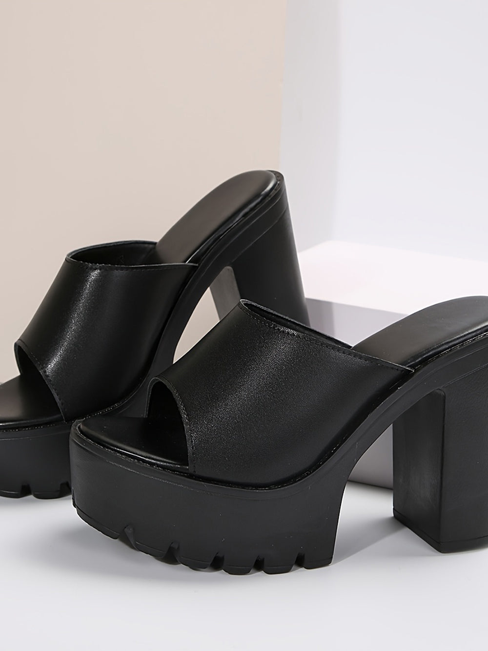 Solid Color Chunky Platform Slides