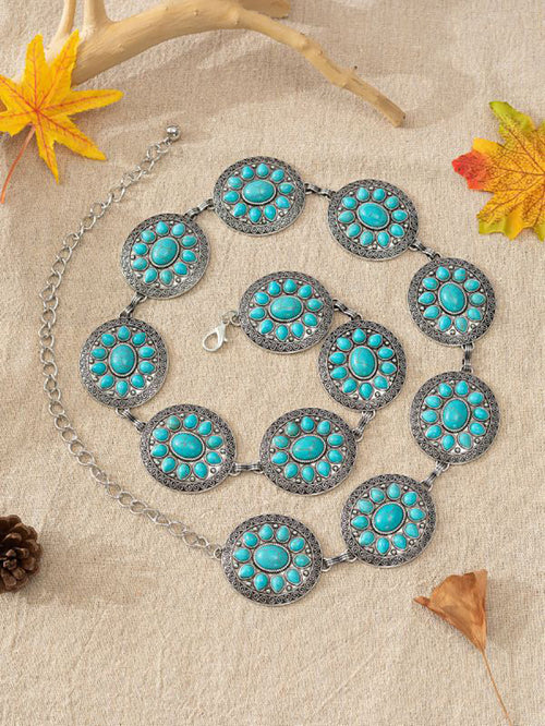 Böhmischer ethnischer Türkislegierungs-Kettengürtel