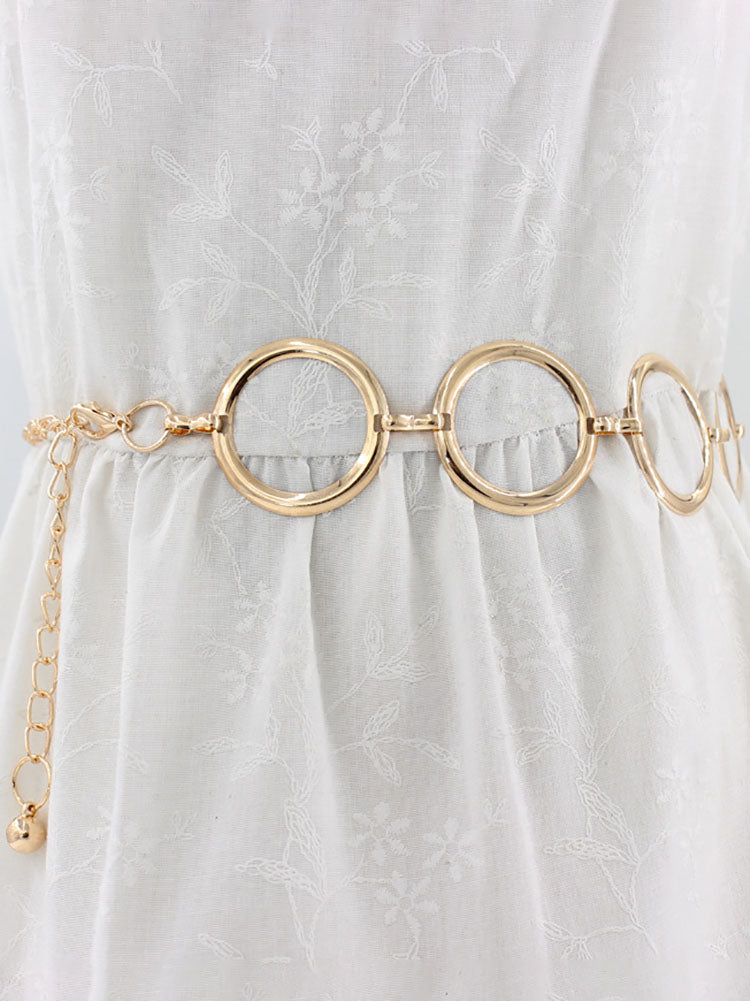 Minimalist Ring Patchwork Chain Belts