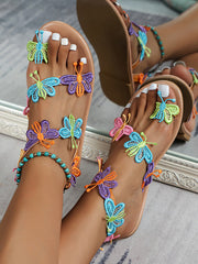 Butterfly Toe Ring Beach Sandal