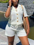 Two Piece Short Sleeve Shirt and Shorts