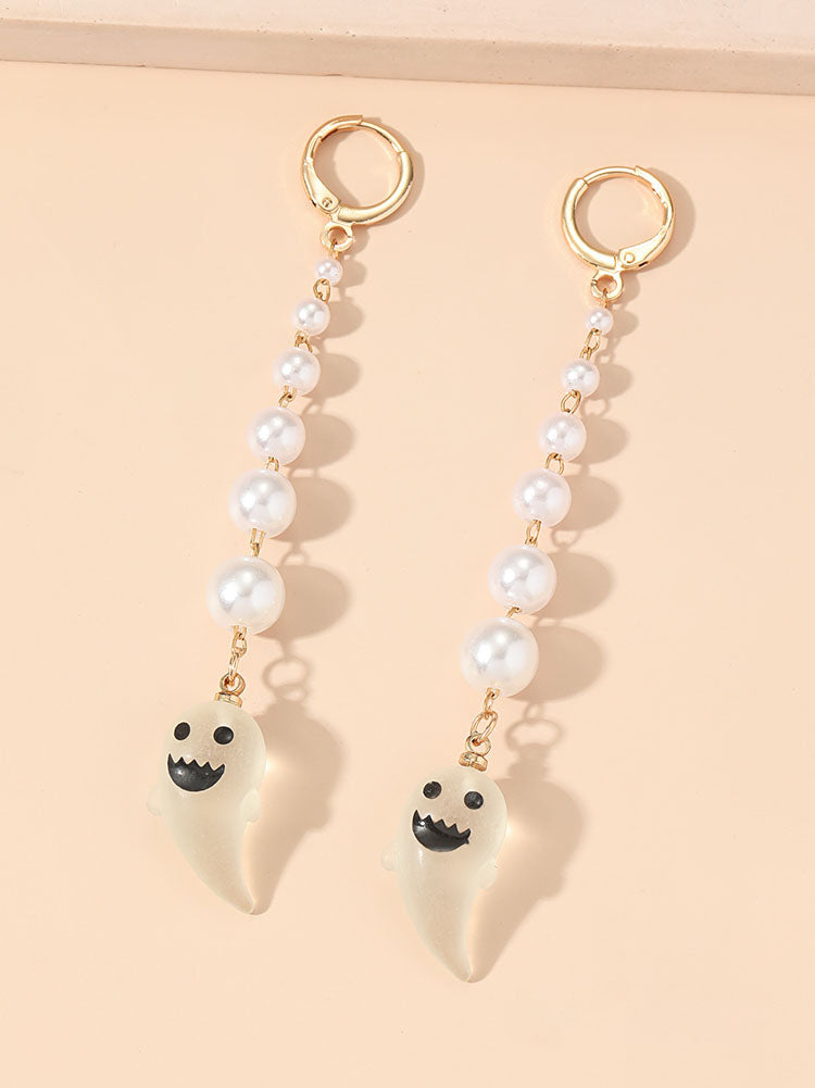 Halloween Pearl Ghost Earrings