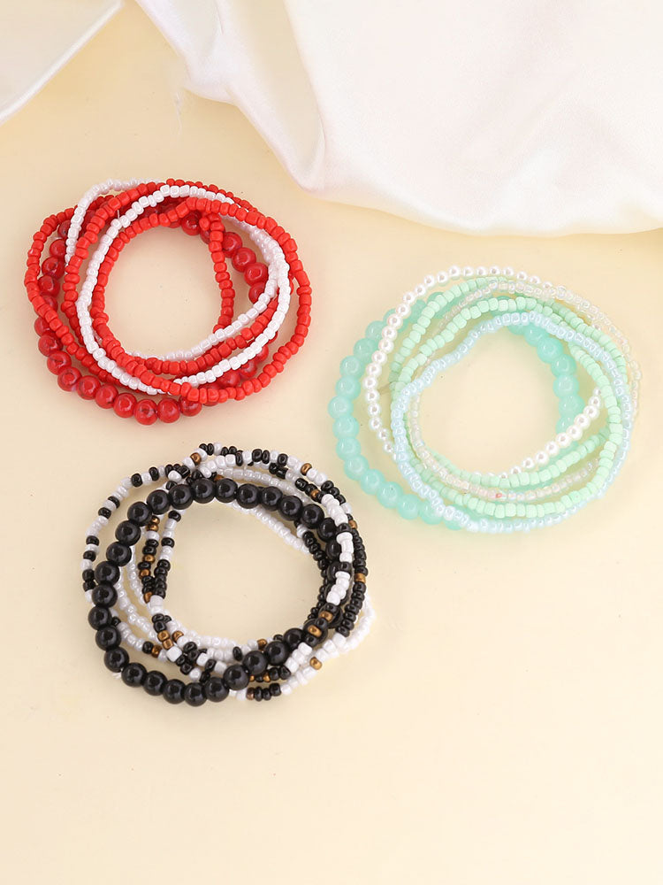 Boho Multilayer Multicolor Beads Bracelets Set
